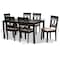 Baxton Studio Lenoir Sand Upholstered Espresso Wood 7-Piece Dining Set 162-10523-10519 - alternate 2